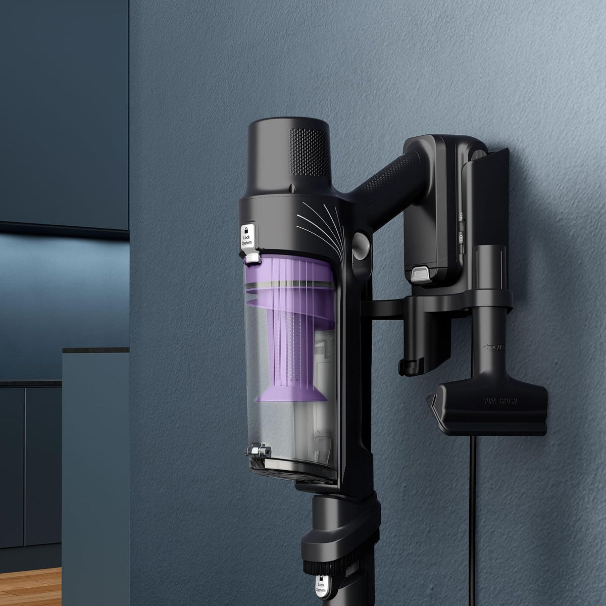 Rowenta X-PERT 7.60, Akkustaubsauger, 140 W Saugleistung, langlebiger Akku, Hochleistungs-LED-Bodendüse, Ultraleicht mit nur 1,2 kg im Handstaubsauger-Modus, Lila-Schwarz, RH6A33WO