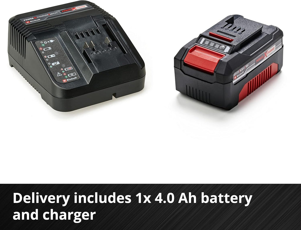 Einhell Cordless Lawnmower with Battery and Charger 18V PXC | 33cm Cutting Width, Brushless Motor, 30L Grass Box, 5 Cutting Heights GE-CM 18/33 Li Battery Lawn Mower