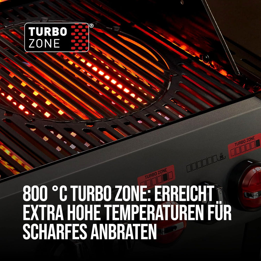 Enders® Gasgrill HYDE 6 SIKR Turbo, 6 Brenner aus Edelstahl für kraftvolles direktes und indirektes Grillen, 800 °C TURBO ZONE™, SWITCH GRID™, Infarot-Backburner und Seitenkocher, #8044