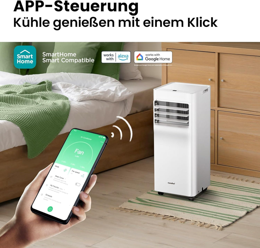 Comfee Breezy Cool Pro 2.6 Mobiles Klimagerät 9.000 BTU – A, R290, App & Alexa, Weiß (Copy)