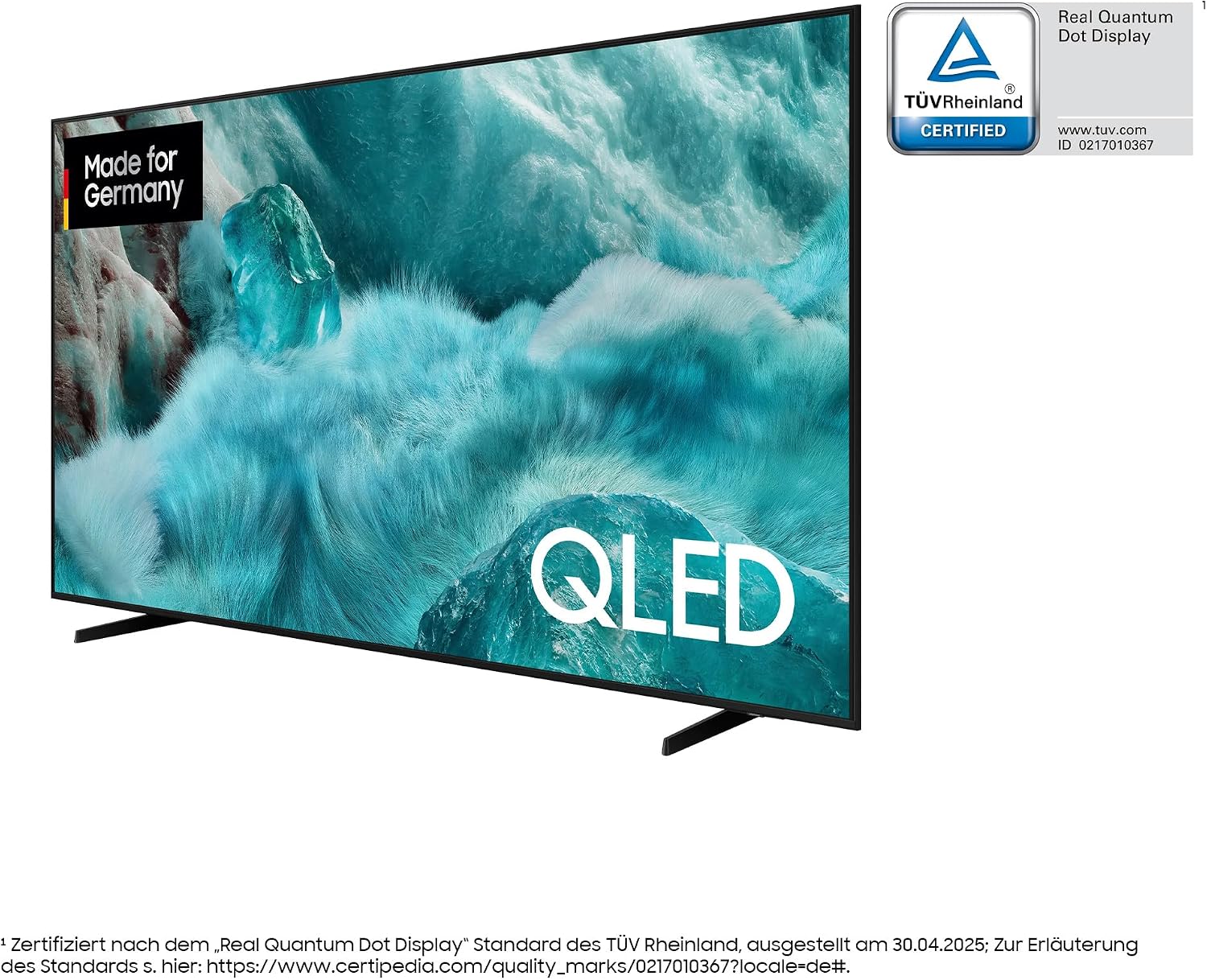 Samsung QLED Q7F2 4K 65 Zoll (163 cm) UHD, Q4 AI Prozessor, Quantum Dot, Upscaling, Knox Security, Gaming Hub, Smart TV, 2025