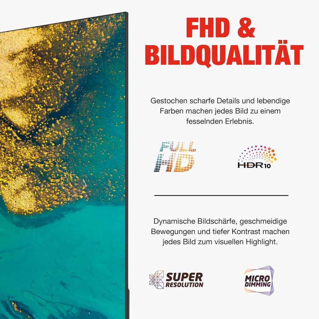 TELEFUNKEN XF40TP900S Fernseher 40 Zoll (100 cm) Smart TV Full HD Auflösung