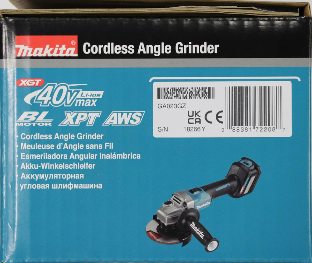 Makita GA023GZ Akku-Winkelschleifer 40V max. (ohne Akku, ohne Ladegerät)