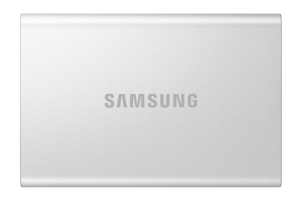 Samsung Portable SSD T7, SSD 1 TB, USB 3.2 Gen.2, 1.050 MB/s Lesen, 1.000 MB/s Schreiben, Externe SSD-Festplatte für iPhone 15 und neuer, Mac, PC, Smartphone und Spielkonsole, Grau, MU-PC1T0T/WW