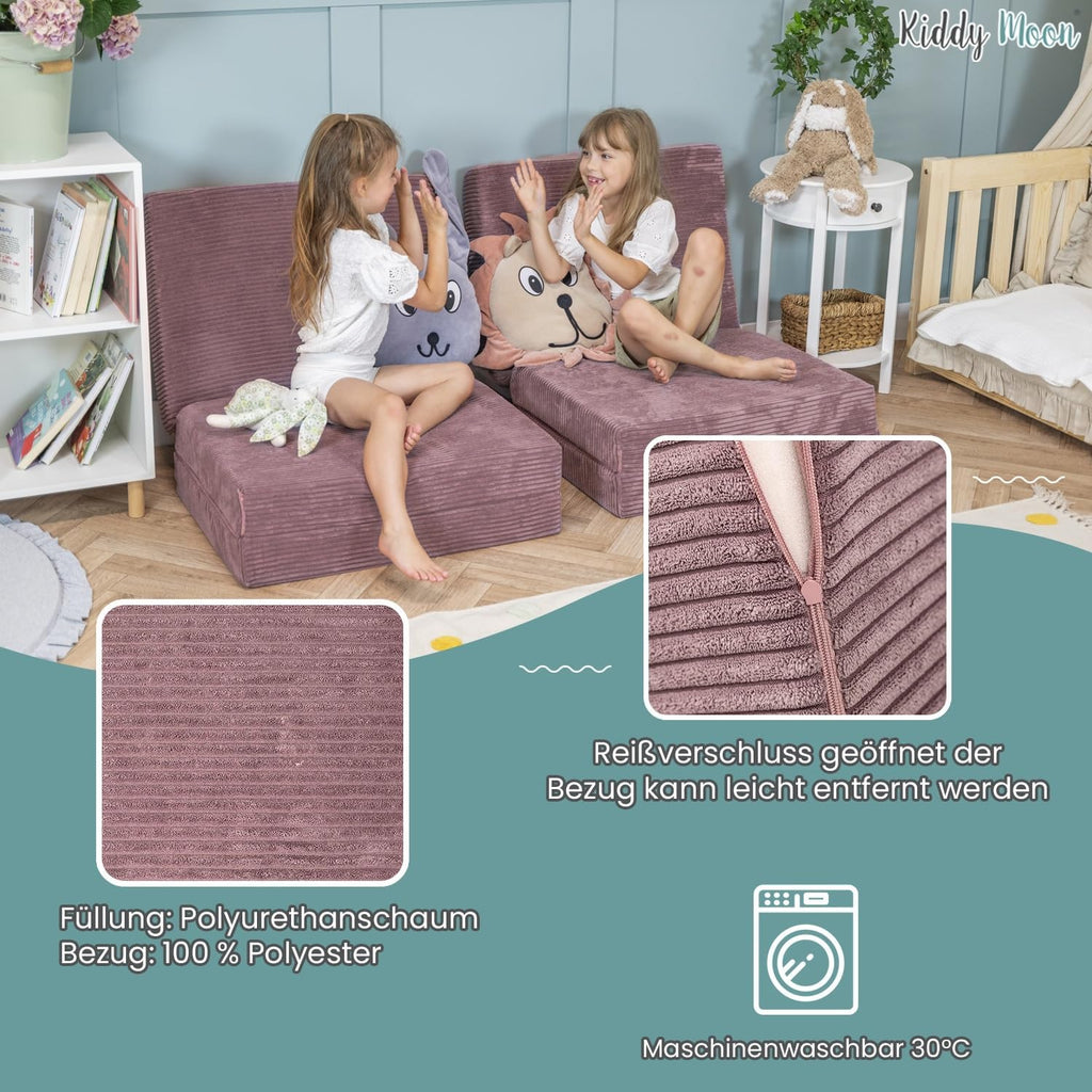 KiddyMoon Kinder Matratzen Aufklappen aus Schaumstoff Kindermatratze Kinderzimmer Faltmatratze