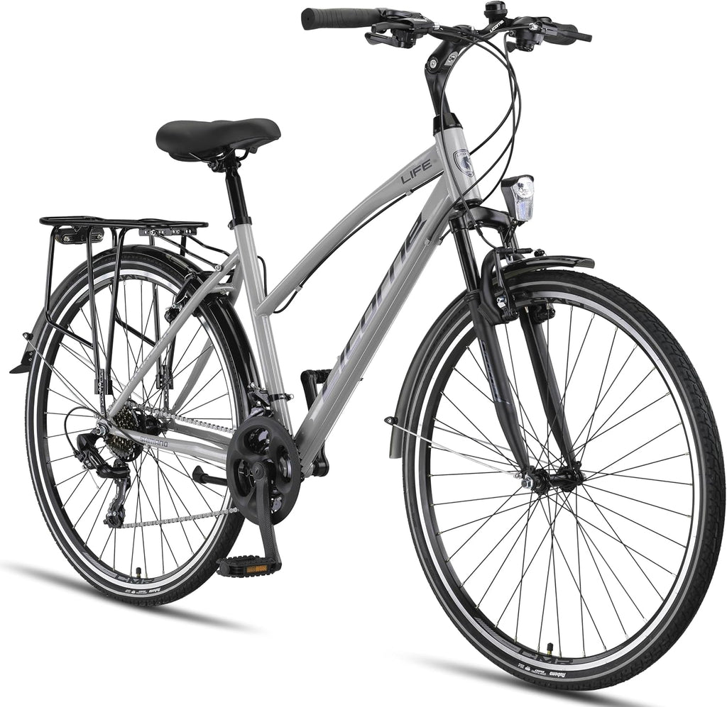 Licorne Bike Premium TrekkingBike in 28" Fahrrad für Herren Jungen Mädchen Damen 21 Gang Schaltung Citybike Männerfahrrad L-V-ATB