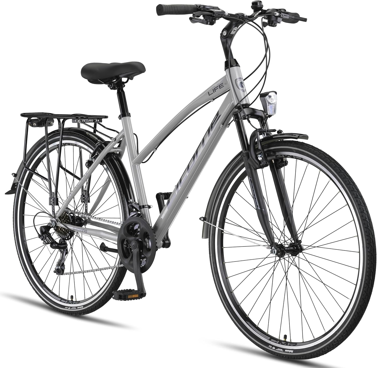 Licorne Bike Premium TrekkingBike in 28" Fahrrad für Herren Jungen Mädchen Damen 21 Gang Schaltung Citybike Männerfahrrad L-V-ATB