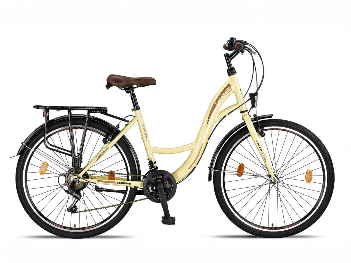 Licorne Bike Stella Premium City Bike in 20",24",26",28" Fahrrad für Mädchen, Jungen, Herren und Damen 21 Gang-Schaltung (6 Gang bei 20 Zoll) Hollandfahrrad Citybike