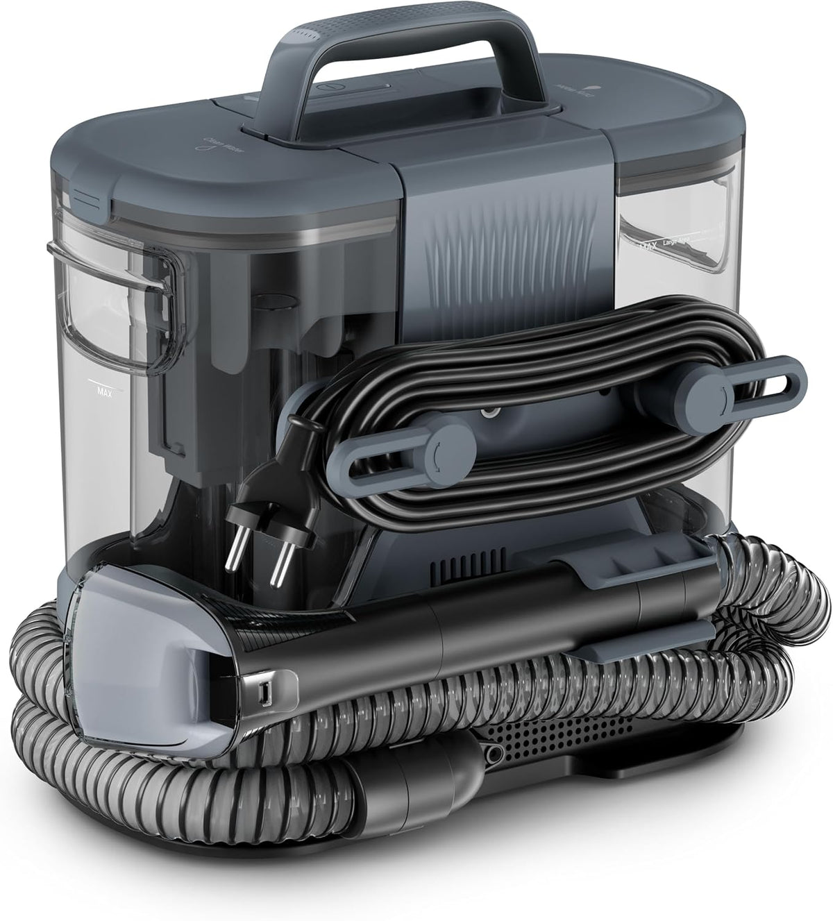 Rowenta Clean It Fleckenreiniger, tragbarer Multi-Reinigungs-Teppichreiniger, kompaktes Design, ideal für Haustierschmutz, 400 Watt, 1,5-Liter-Frischwassertank, Grau, IN3011F0