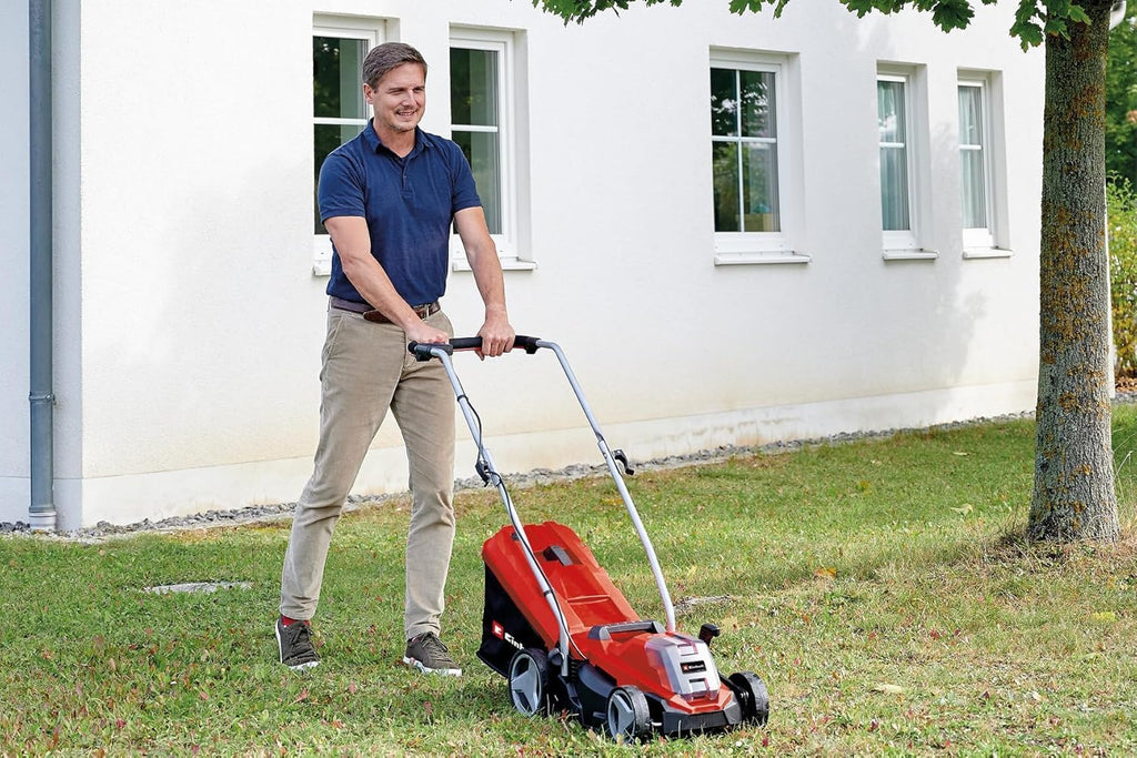 Einhell GE-CM 18/33 Li Akku-Rasenmäher 33 cm – 18V Power X-Change, Brushless Motor, 4,0 Ah Akku