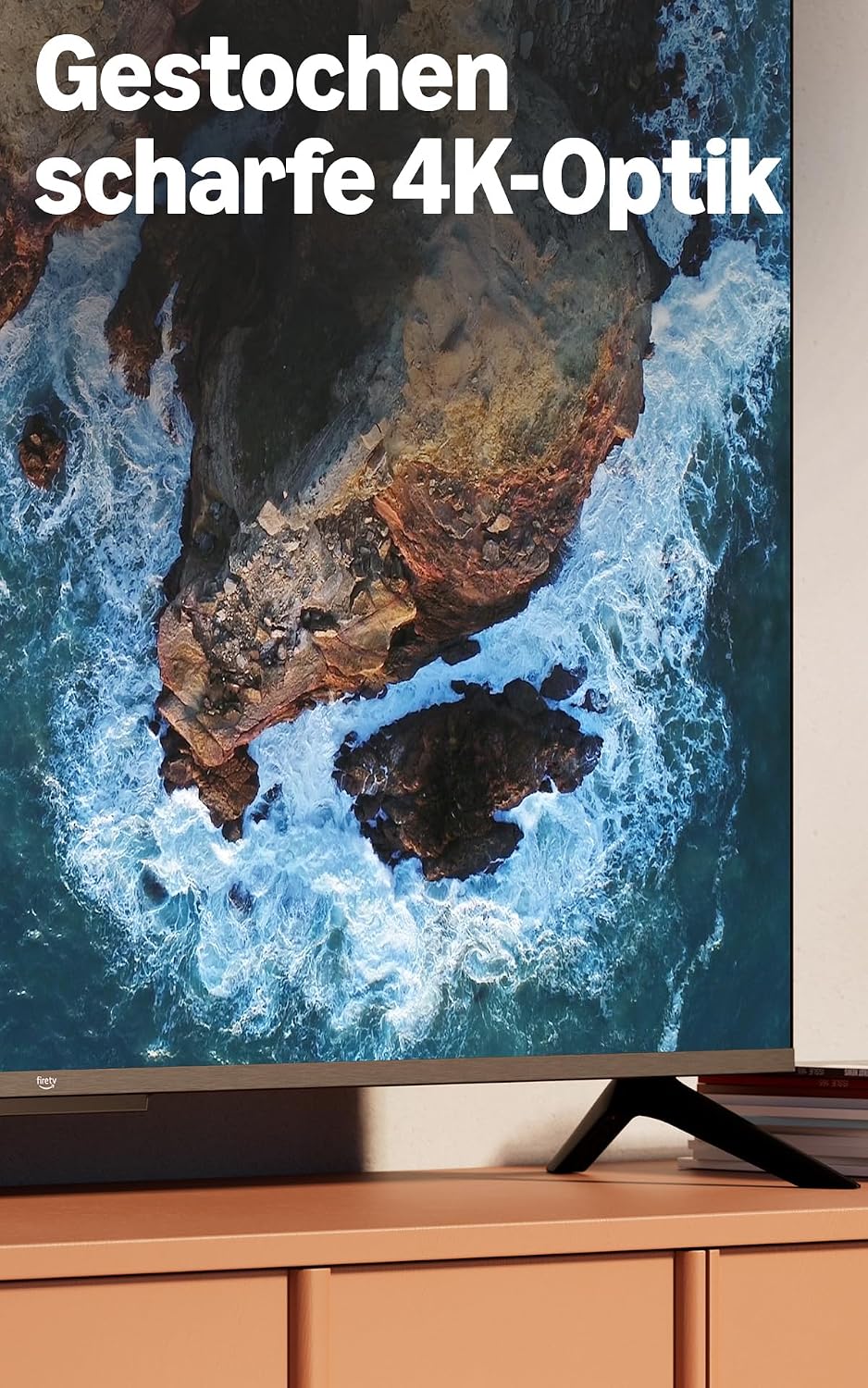 Amazon Ember 4-Serie mit Fire TV (neueste Generation), 43-Zoll-Smart-TV in 4K Ultra-HD mit Alexa-Fernbedienung, HDR10+, schnellem Prozessor, Dolby Audio, Ambient-TV und kostenlosem Live-TV