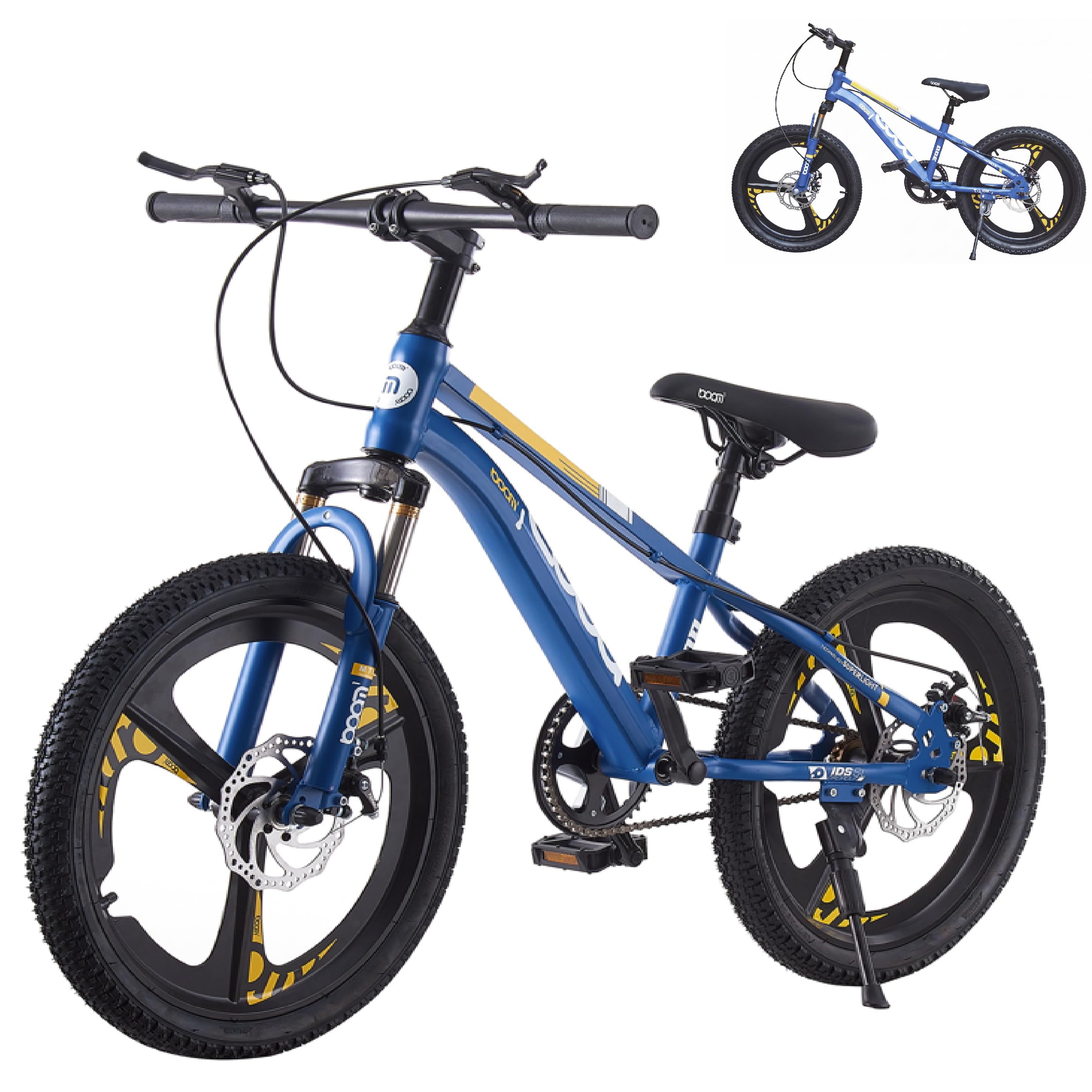 18/20/22/24 Zoll Kinder Mountainbike, Premium Kinderfahrrad für Jungen und Mädchen, Junior MTB mit Vorderer Aufhängung & Scheibenbremsen,Verstellbarer Sitz & Lenker,5–14 Jahren
