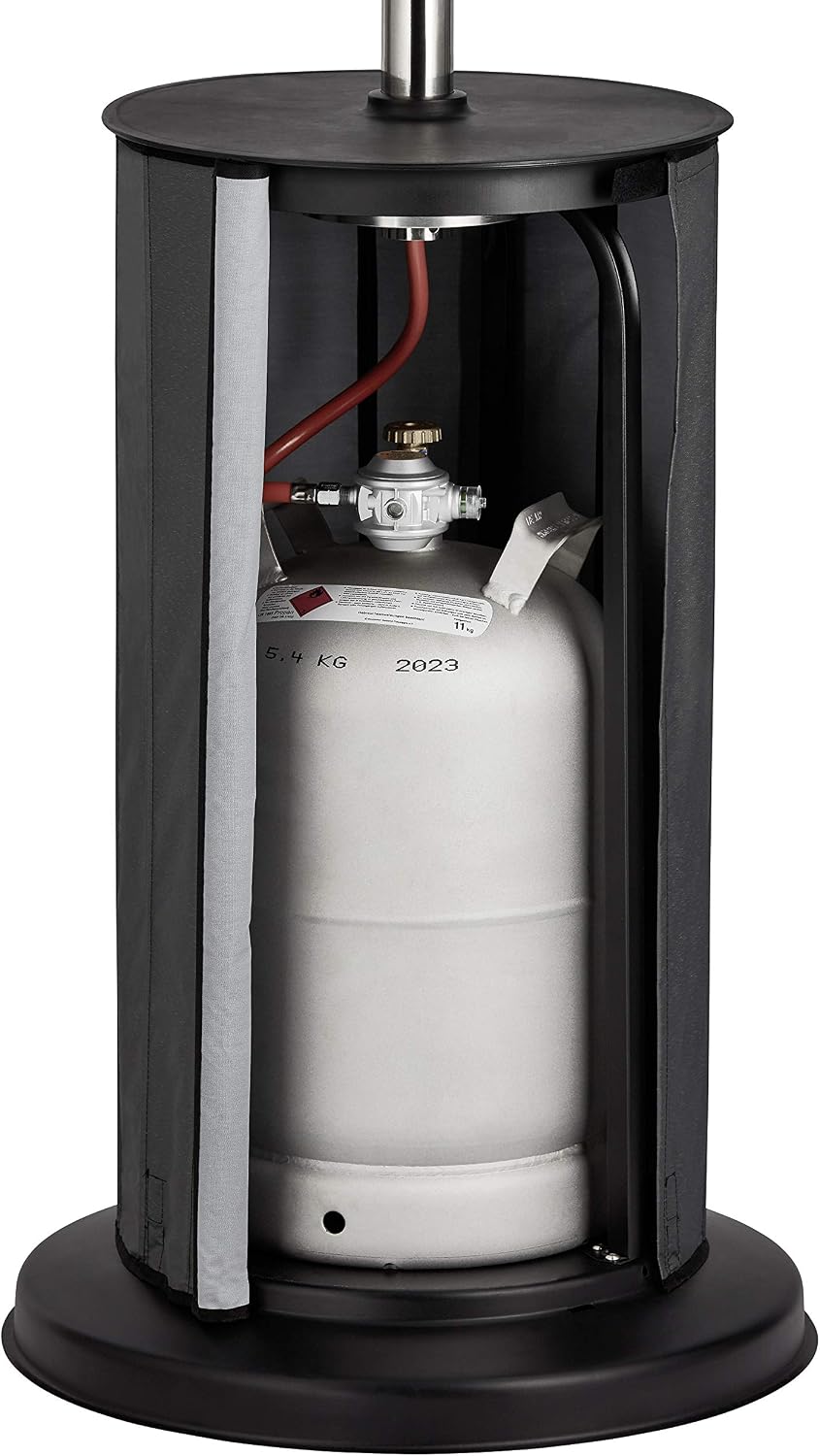 Enders Terrassenheizer FANCY 8 kW 5441 Terrassenstrahler, Gas-Heizstrahler, Heizpilz mit stufenloser Regulierung, Eco Plus Brenner, Transporträder, Umkippsicherung, Ablagetisch, schwarz