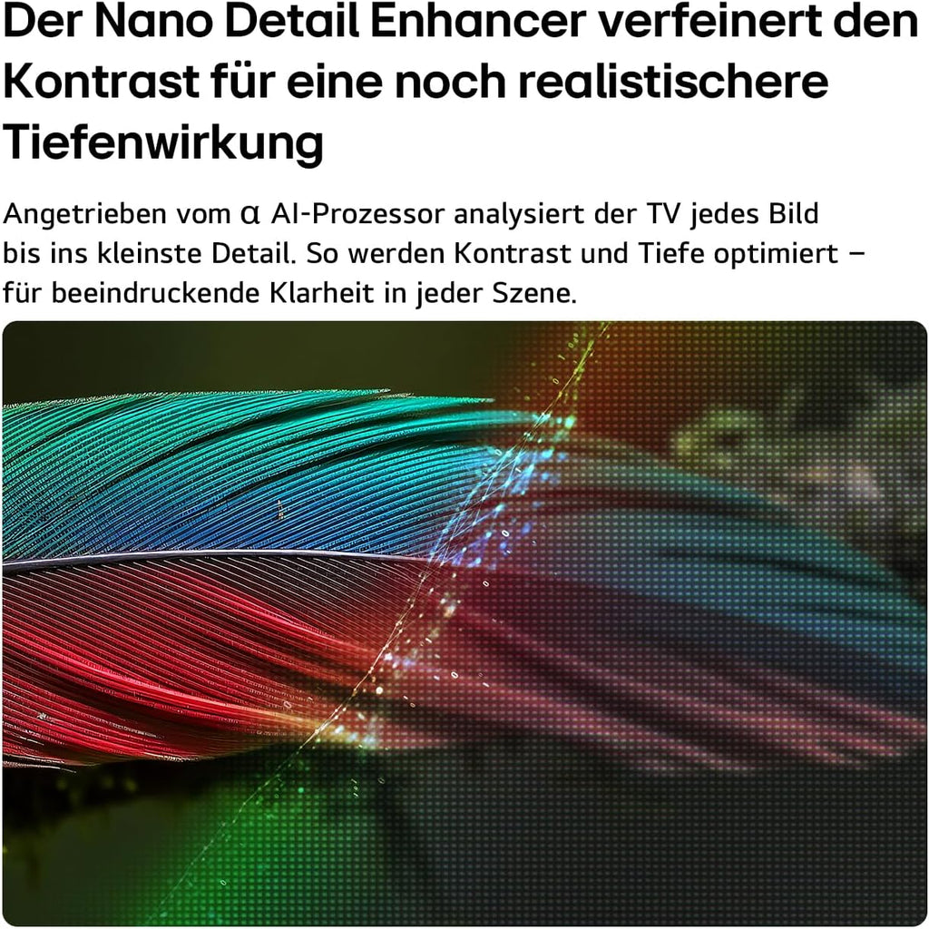 LG 43NU8E0B3LA Nano 4K UHD TV, 43 Zoll, α7 Gen9 4K AI Prozessor, webOS 26, 60Hz, VRR bis zu 60Hz, Modelljahr 2026, Energieklasse F