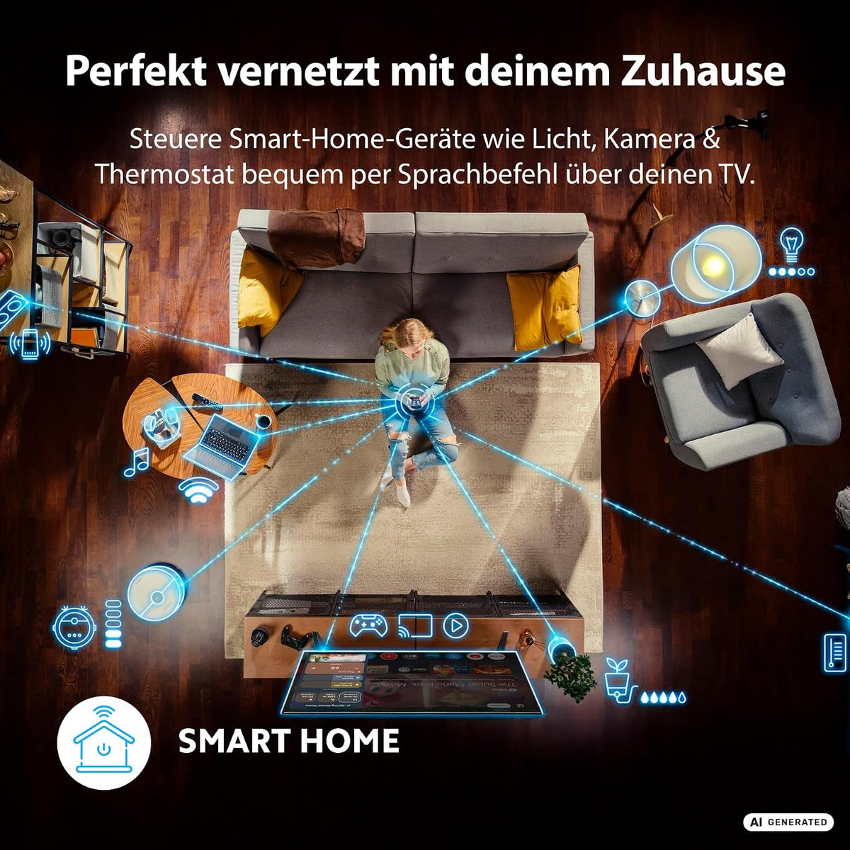 DYON nexGo 24H 24 Zoll HD Smart Fernseher mit Triple Tuner