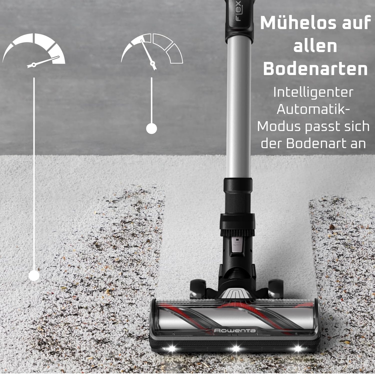 Rowenta X-Force Flex 13.60 Aspirateur sans fil, modèle allergique, Puissance de nettoyage profonde, Articulation Flexible, 150 Air W, jusqu'à 60 Minutes d'autonomie, fabriqué en France, RH9A36WV