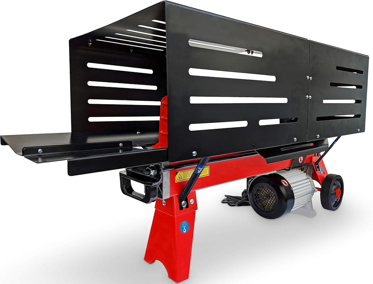 Holzspalter liegend | 6 Tonnen | Holzspalter liegend LS6T-52Ty | Elektrisch 230V | Hydraulik | Premium Liegend Holzspalter | CROSSFER® (6 Tonnen (230V))