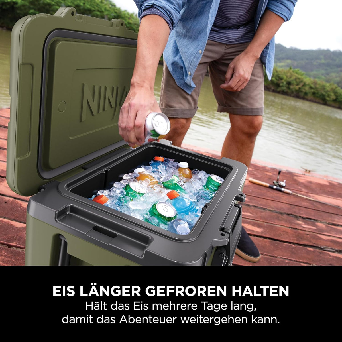 Ninja FrostVault Kühlbox mit Rollen und Isolierung, FB245AMZEUUKGN
