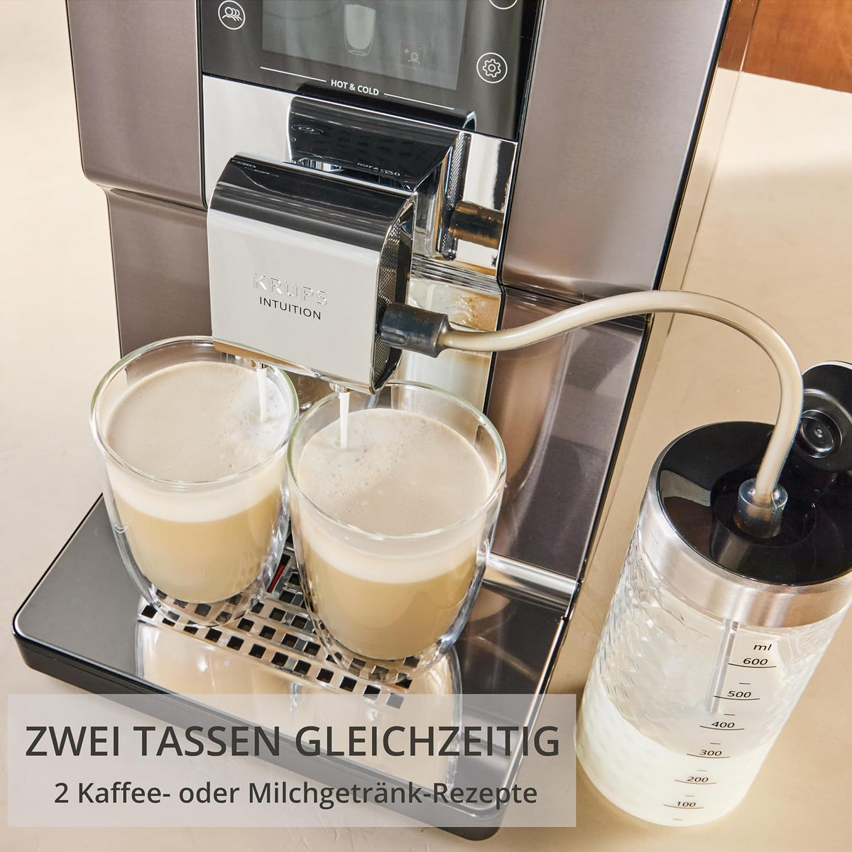 KRUPS Intuition Experience Hot&Cold Kaffeevollautomat, 2-Tassen-Funktion