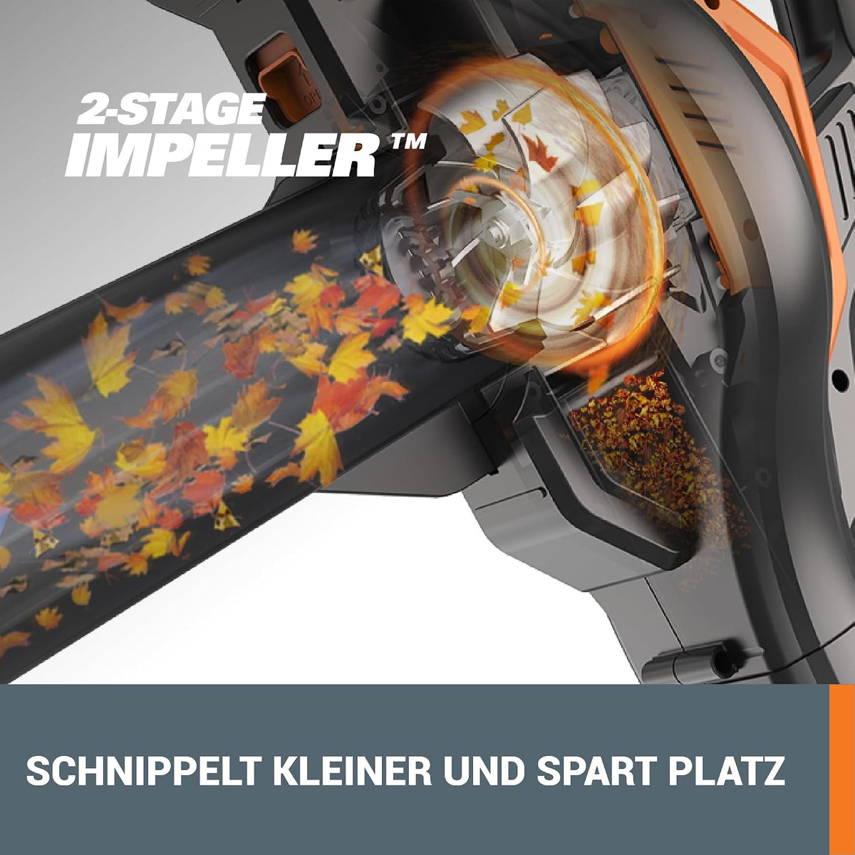 WORX WG583E.9 Akku-Laubbläser/Laubsauger 40V(2x20V), 575 m³/h Blasleistung