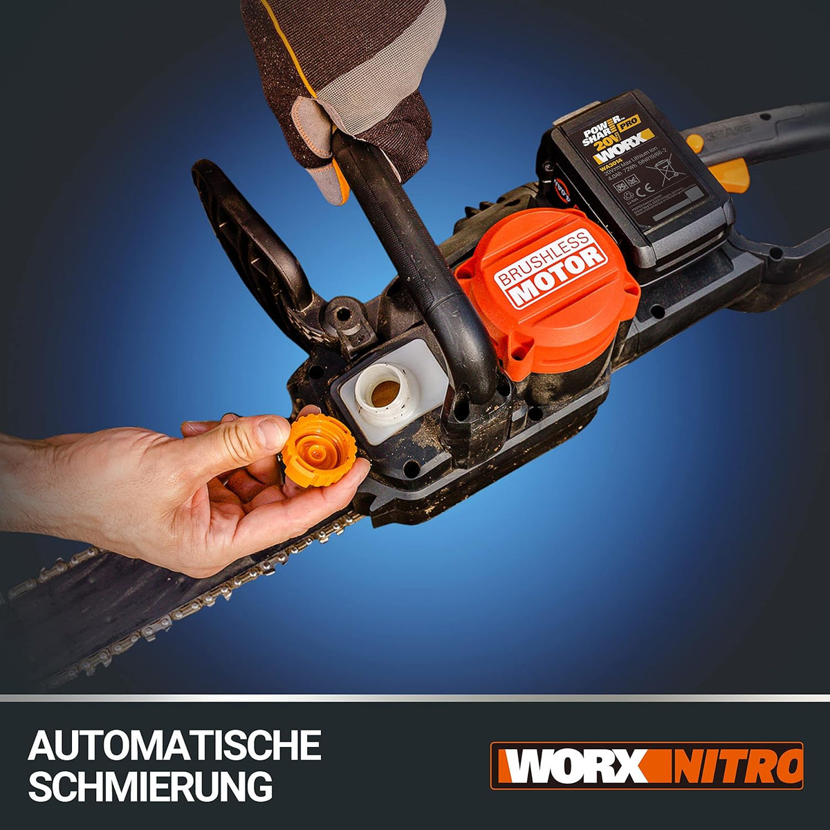 WORX WG385E.9 Akku Kettensäge 40V, ohne Akku & Ladegerät