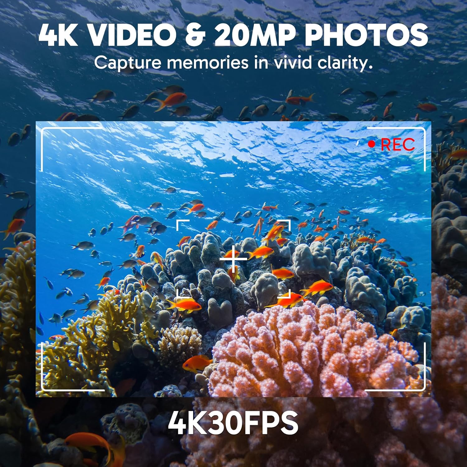 Akaso EK7000 Pro Action Cam 4K30FPS 20MP with Floating Handle Bag | WiFi 40M Underwater Camera Waterproof Ultra HD Touchscreen Adjustable Wide Angle Ice Action Cam with 2.4G Remote Control