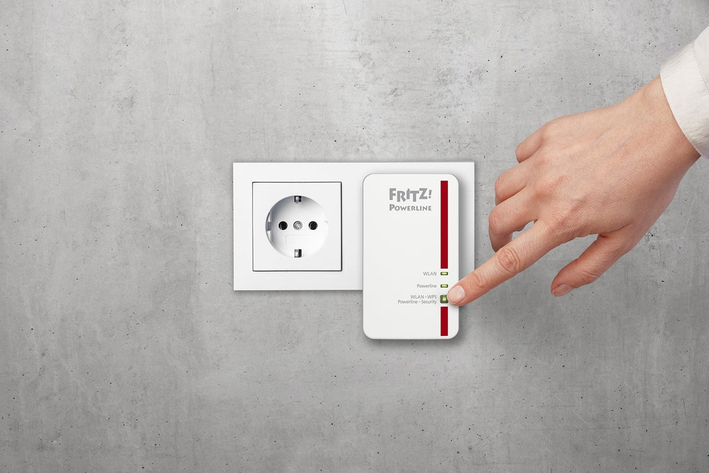 FRITZ!Powerline 1240E/1000E Set – WLAN & 1.200 MBit/s für Streaming & NASo