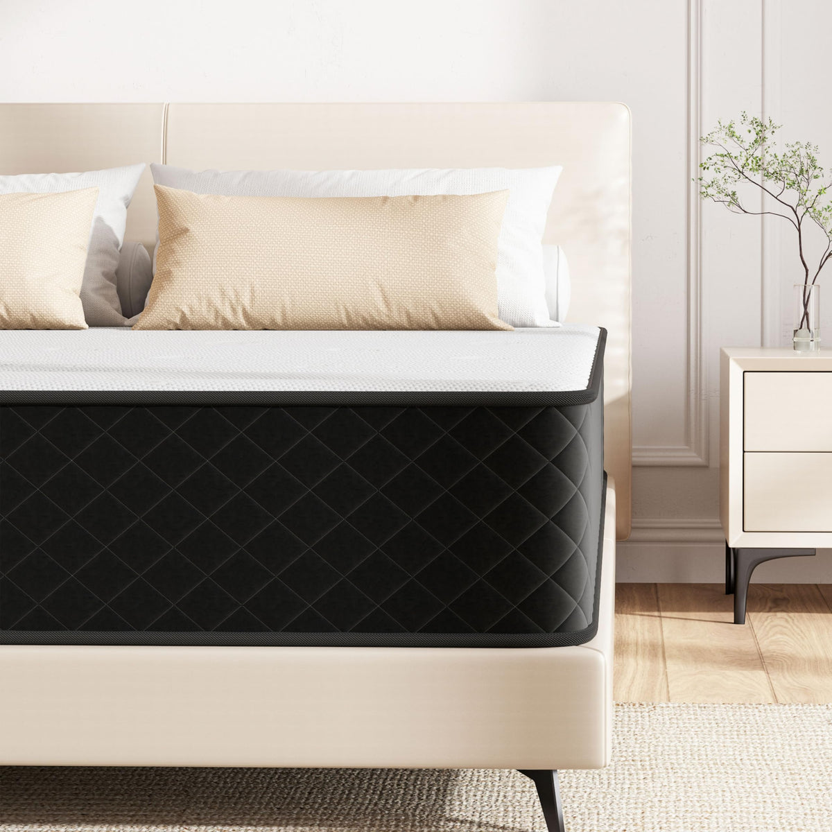 Matratze 140x200 Kaltschaum H2 H3 mit Öko-Tex Zertifiziert 25 cm Höhe, 7-Zone Taschenfederkernmatratze mit Memory Foam Bett Matratze 140x200x25cm