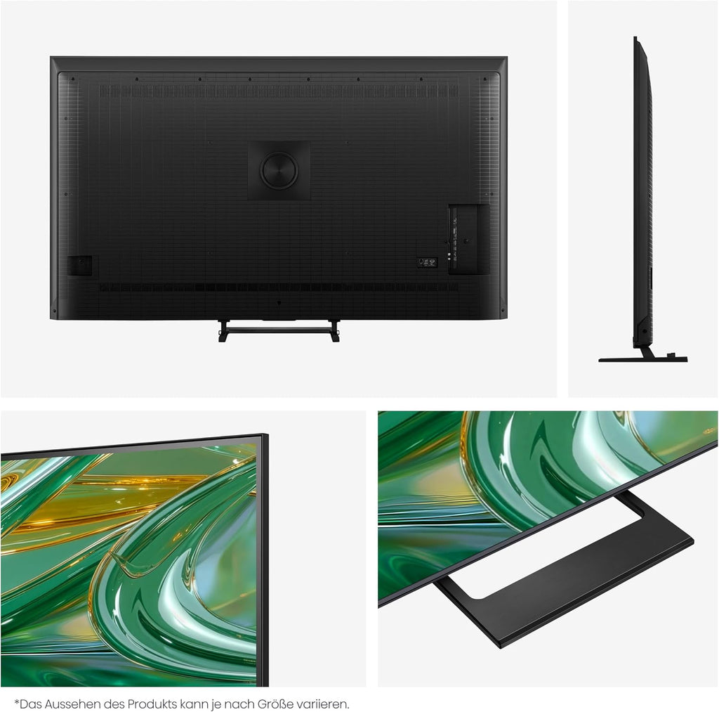Hisense 55E8DS Fernseher 55 Zoll, 4K UHD, Hi-QLED Mini LED, Smart TV, 144Hz, Hi-View AI Engine, Dolby Vision.Atmos, Unibody Slim, FreeSync Premium, AI-Lichtsensor, Game Bar, Tuned by Devialet