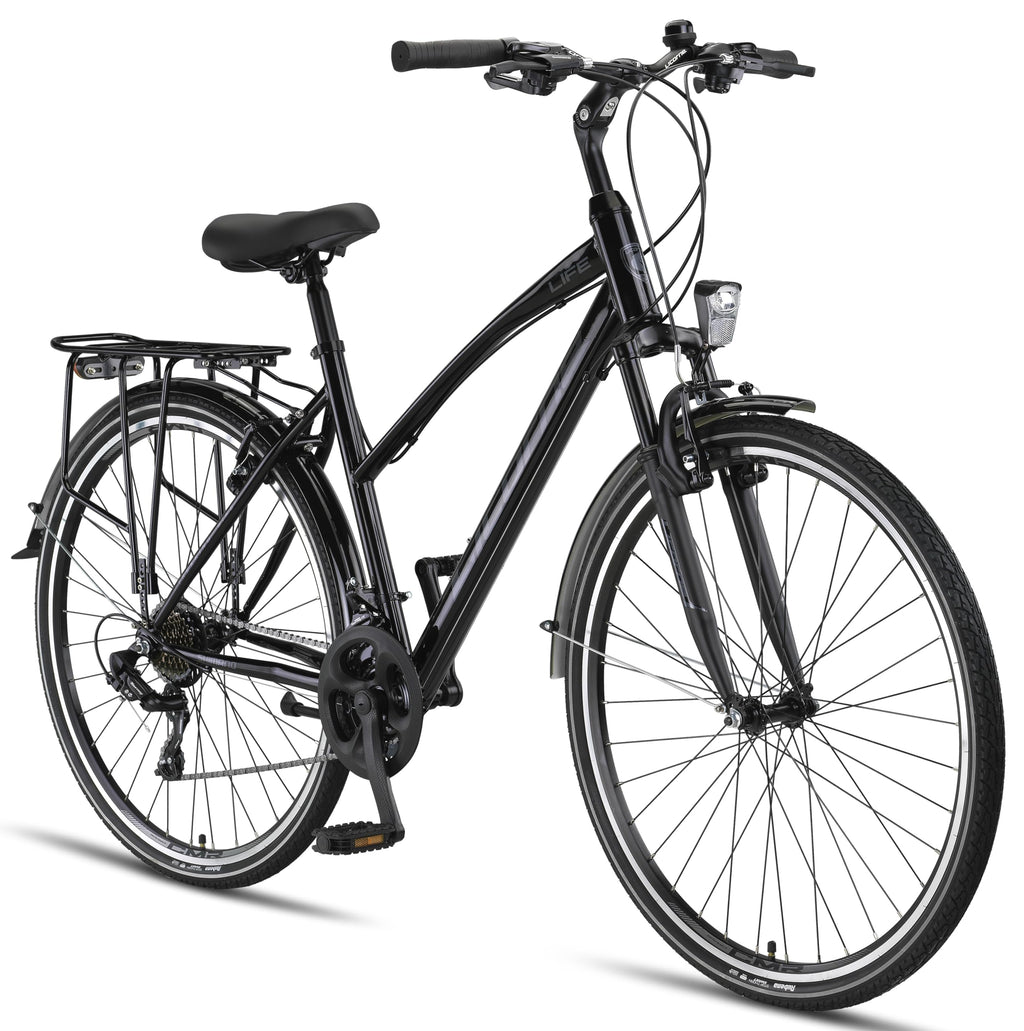 Licorne Bike Premium TrekkingBike in 28" Fahrrad für Herren Jungen Mädchen Damen 21 Gang Schaltung Citybike Männerfahrrad L-V-ATB
