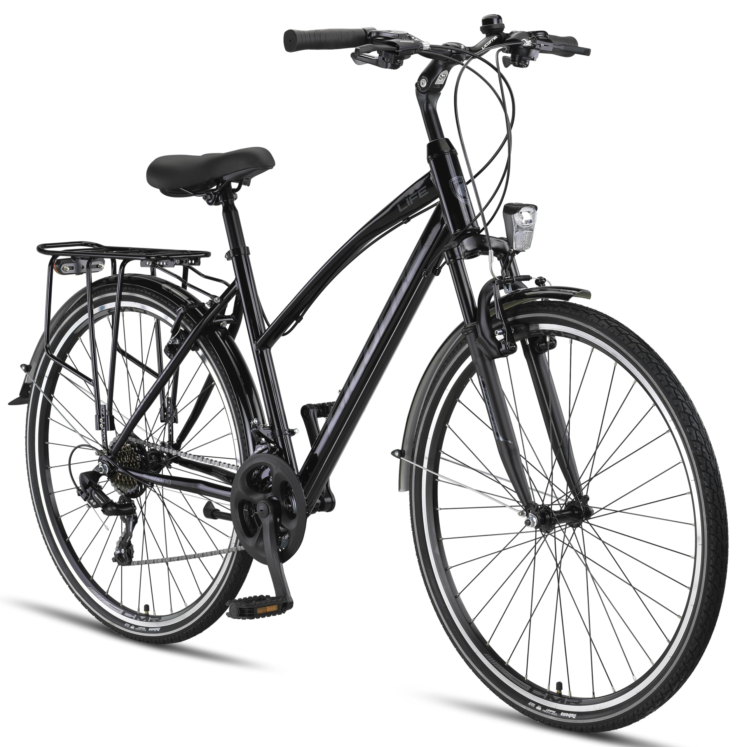 Licorne Bike Premium TrekkingBike in 28" Fahrrad für Herren Jungen Mädchen Damen 21 Gang Schaltung Citybike Männerfahrrad L-V-ATB