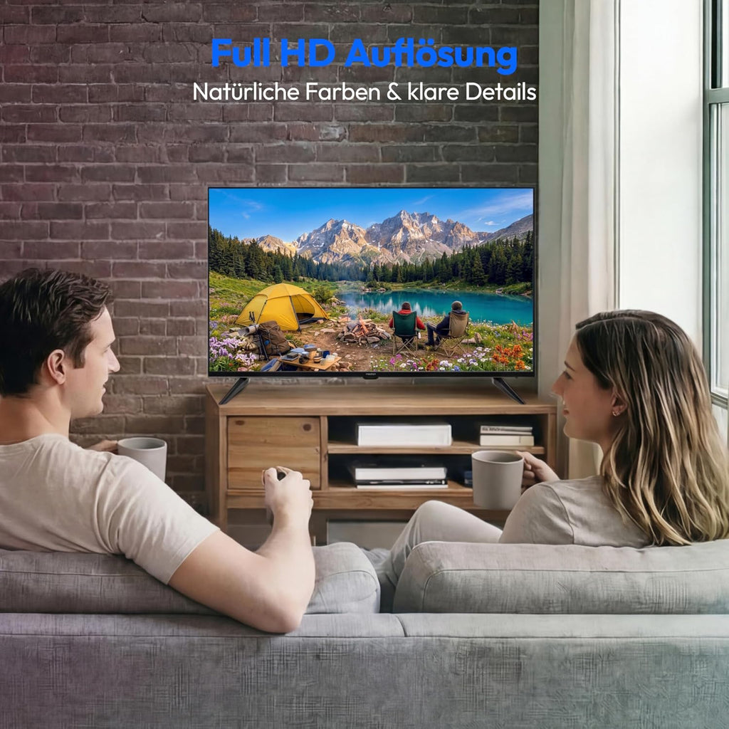 MEDION 100,3 cm (40 Zoll) Full HD Fernseher (Triple Tuner Receiver DVB-T2 DVB-C DVB-S2, 2 x HDMI, USB, Sleeptimer, Mediaplayer, VESA, CI+, MD 840002)