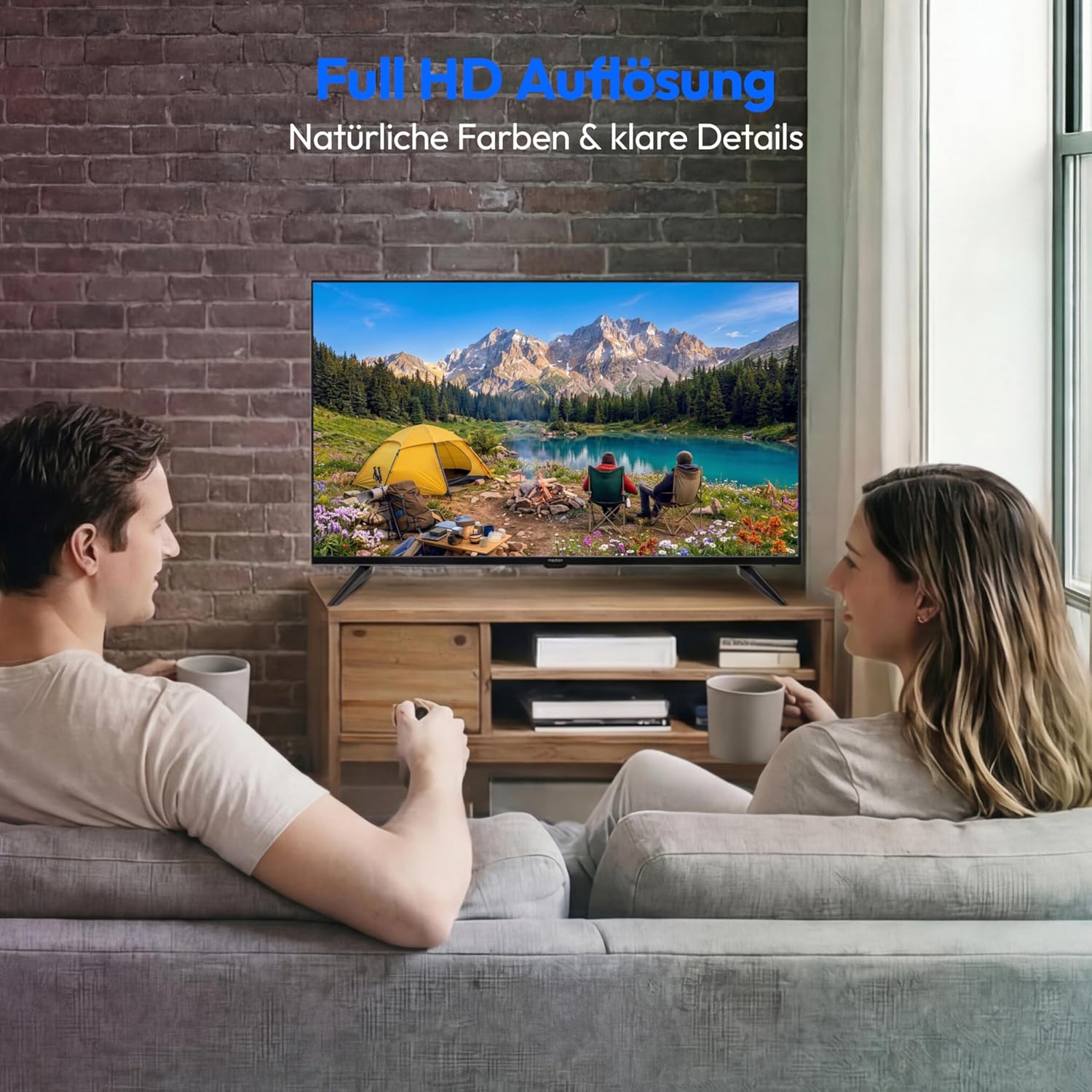 MEDION 100,3 cm (40 Zoll) Full HD Fernseher (Triple Tuner Receiver DVB-T2 DVB-C DVB-S2, 2 x HDMI, USB, Sleeptimer, Mediaplayer, VESA, CI+, MD 840002)