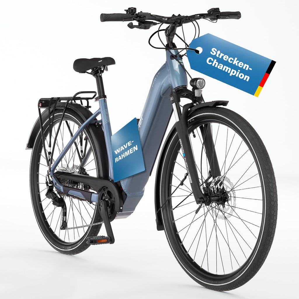Fischer E-Bike Trekking VIATOR 6.8i Ultimate Electric Bicycle for Men and Women, RH 43, Mid Motor 90 Nm, 36 V Battery