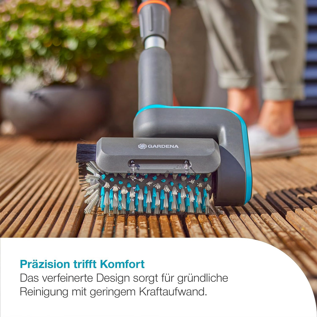 Gardena Akku-Multi-Reiniger AquaBrush Universal 04/18V P4A solo: Außenreinigung, Universelle Flächenreinigung, Bürstenprofil, Bedienung per Knopfdruck, Kabellos (14842-55)