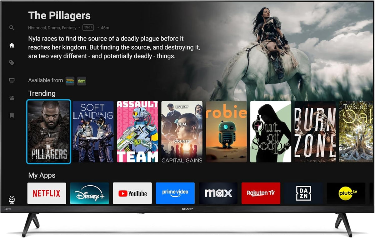 SHARP 40HE3745E QLED Fernseher 40 Zoll Smart TV Full HD Auflösung und HDR