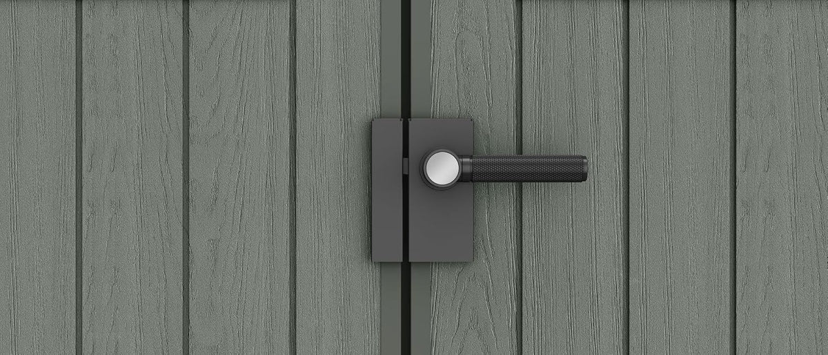 Keter Gartenhaus Darwin 6 x 8, Holzoptik, Farbe Salbeigrün, 4,5 m², 190 x 244 x 221 cm