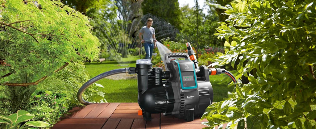 Gardena smart Pressure Pump Set: Hauswasserautomat via App/Tablet steuerbar, inklusive smart Gateway, Fördermenge 5000 l/h, Trockenlaufsicherung, Keramikabdichtung (19106-20)