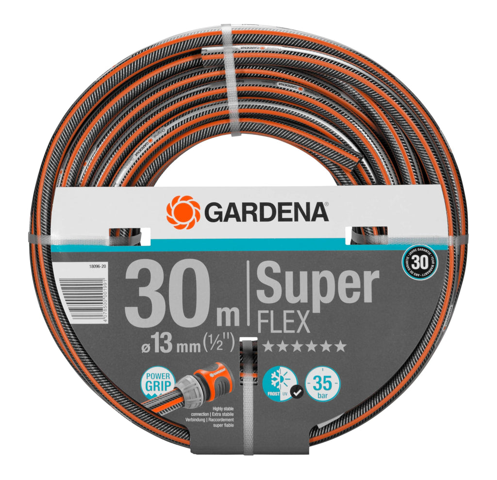 Gardena Premium Superflex Schlauch 13 mm (1/2 Zoll), 50 m: Gartenschlauch mit Power-Grip-Profil, 35 bar Berstdruck, hochflexibel, formstabil, UV-beständ, Polyvinyl Chloride (PVC), watering in garden