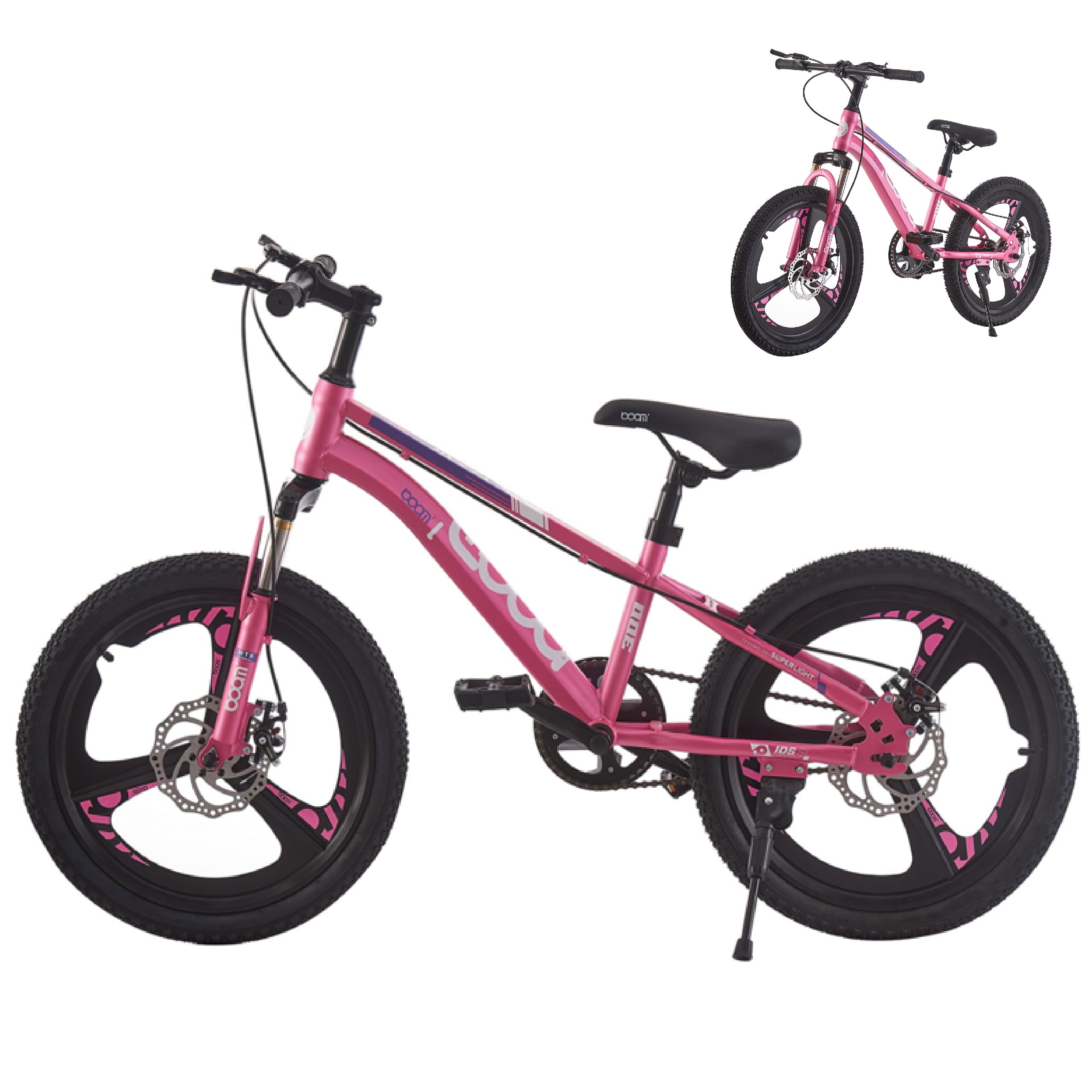 18/20/22/24 Zoll Kinder Mountainbike, Premium Kinderfahrrad für Jungen und Mädchen, Junior MTB mit Vorderer Aufhängung & Scheibenbremsen,Verstellbarer Sitz & Lenker,5–14 Jahren