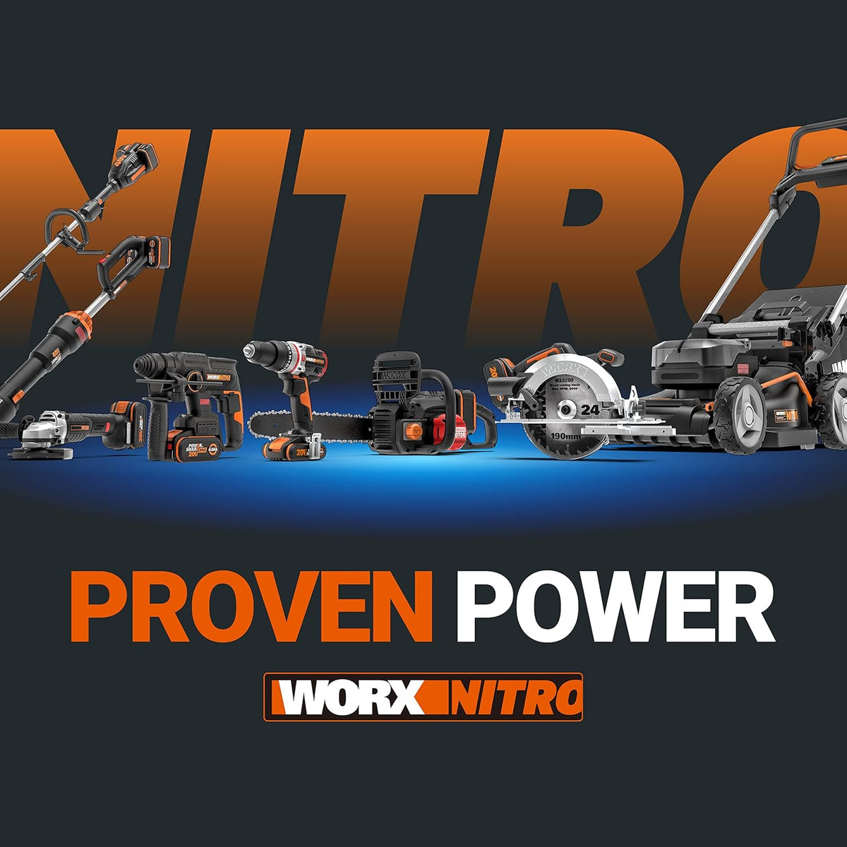 WORX WG286E Profi Akku Heckenschere 40V, inkl. 2X 2Ah Akku & Dual-Ladegerät