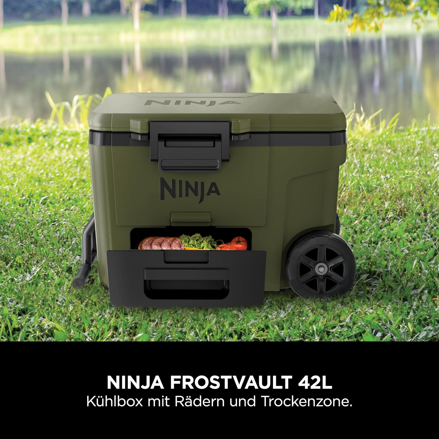 Ninja FrostVault Kühlbox mit Rollen und Isolierung, FB245AMZEUUKGN