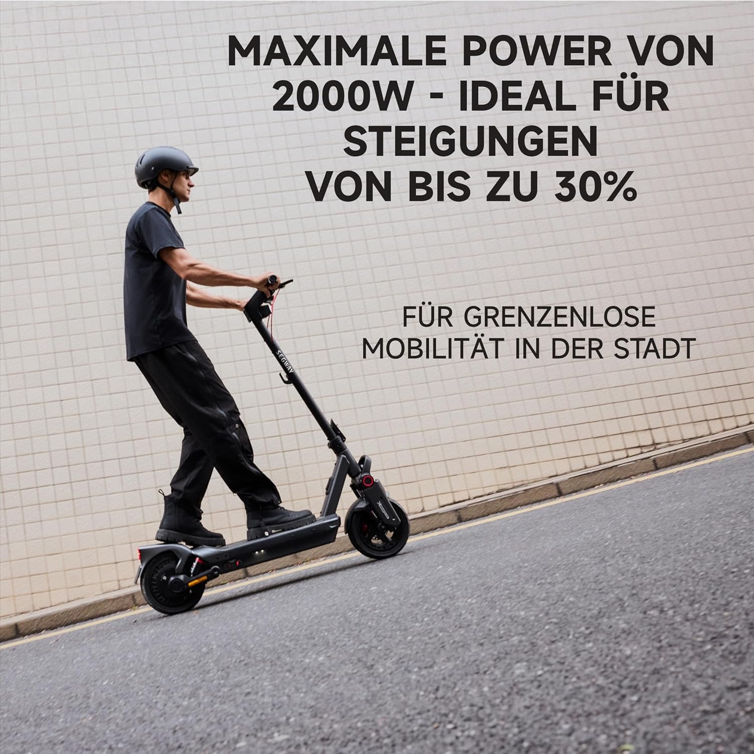 Segway-Ninebot MAX G3 D E-Scooter, bis zu 80 km Reichweite, 11 Zoll selbstabdichtende Luftreifen, Vollfederung, TFT-Display, FlashCharge, Apple Find My, faltbar, Schwarz**