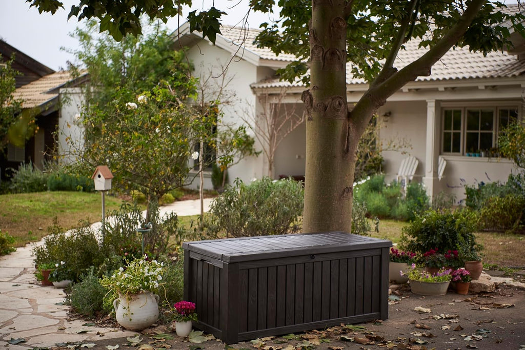 Keter Rockwood Kissenbox, Braun, 570L