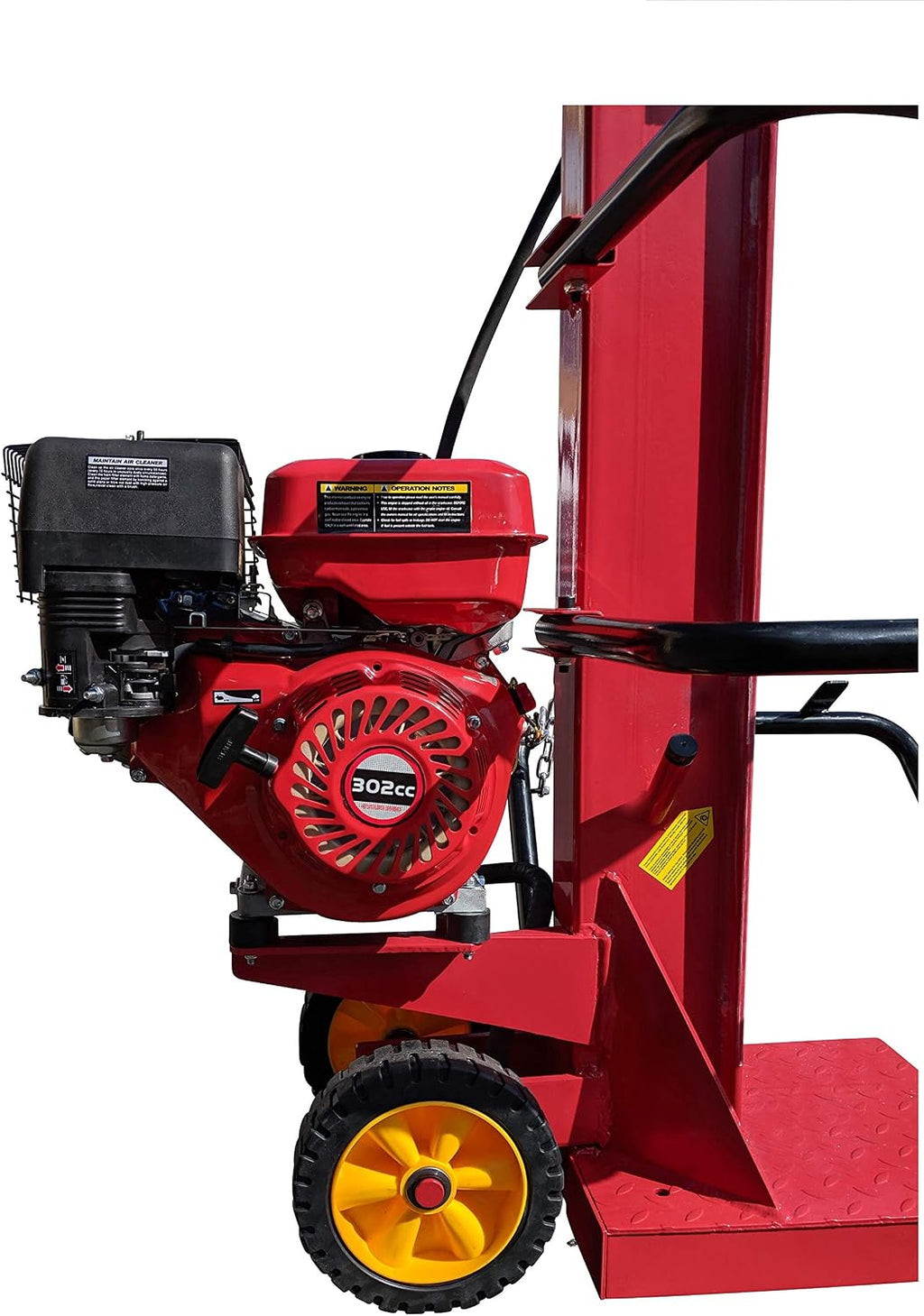 CROSSFER Holzspalter HSP13T-G6,5 13 Tonnen Spaltkraft / 104 cm Spaltlänge/Benzinmotor 6,5 PS 4 Takt OHV luftgekühlt / 2 Hand Bedienung/große Transporträder/hohe Spaltkraft