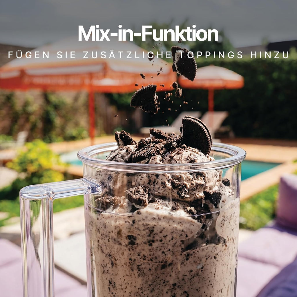 SEEGER MultiCream Eismaschine 10-in-1 1,5 L – SmartSpin, 3 EasyCups, Touchscreen, Schwarz