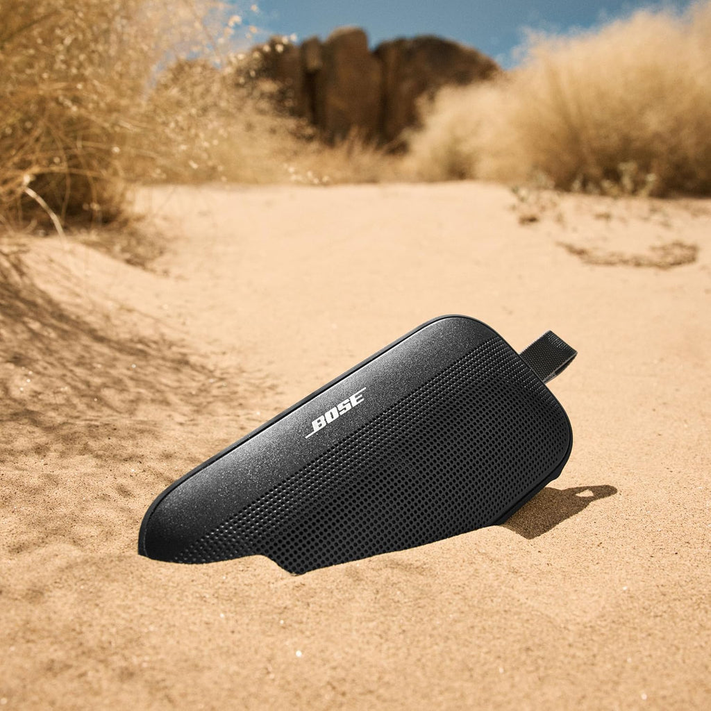 Bose SoundLink Flex Portable Bluetooth Speaker (2nd Gen.), Portable Outdoor Speaker with Lifelike Sound, Up to 12 Hours Battery Life, Dustproof and Waterproof, Black
