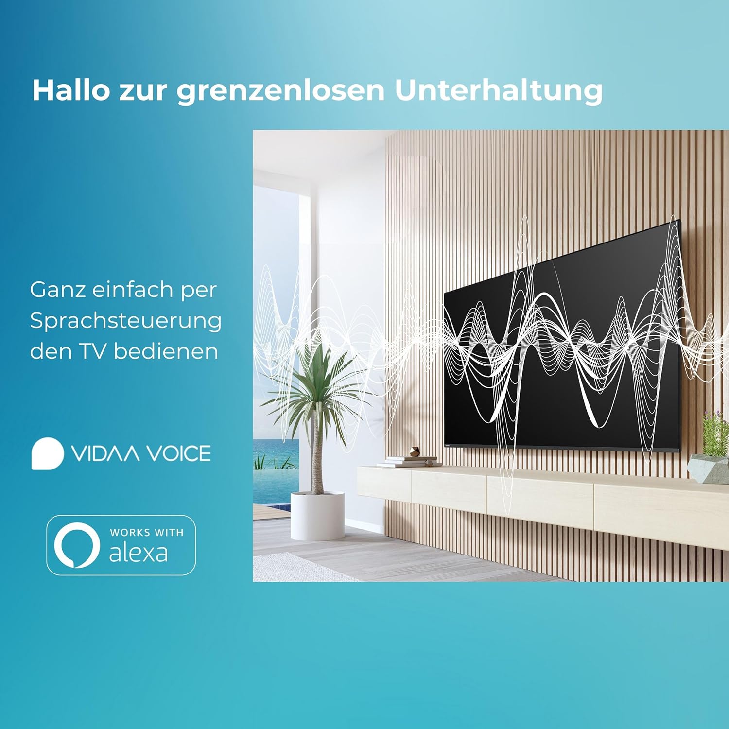 Toshiba 32LV3F63DAZ Fernseher 32 Zoll VIDAA Smart TV mit Full HD Auflösung