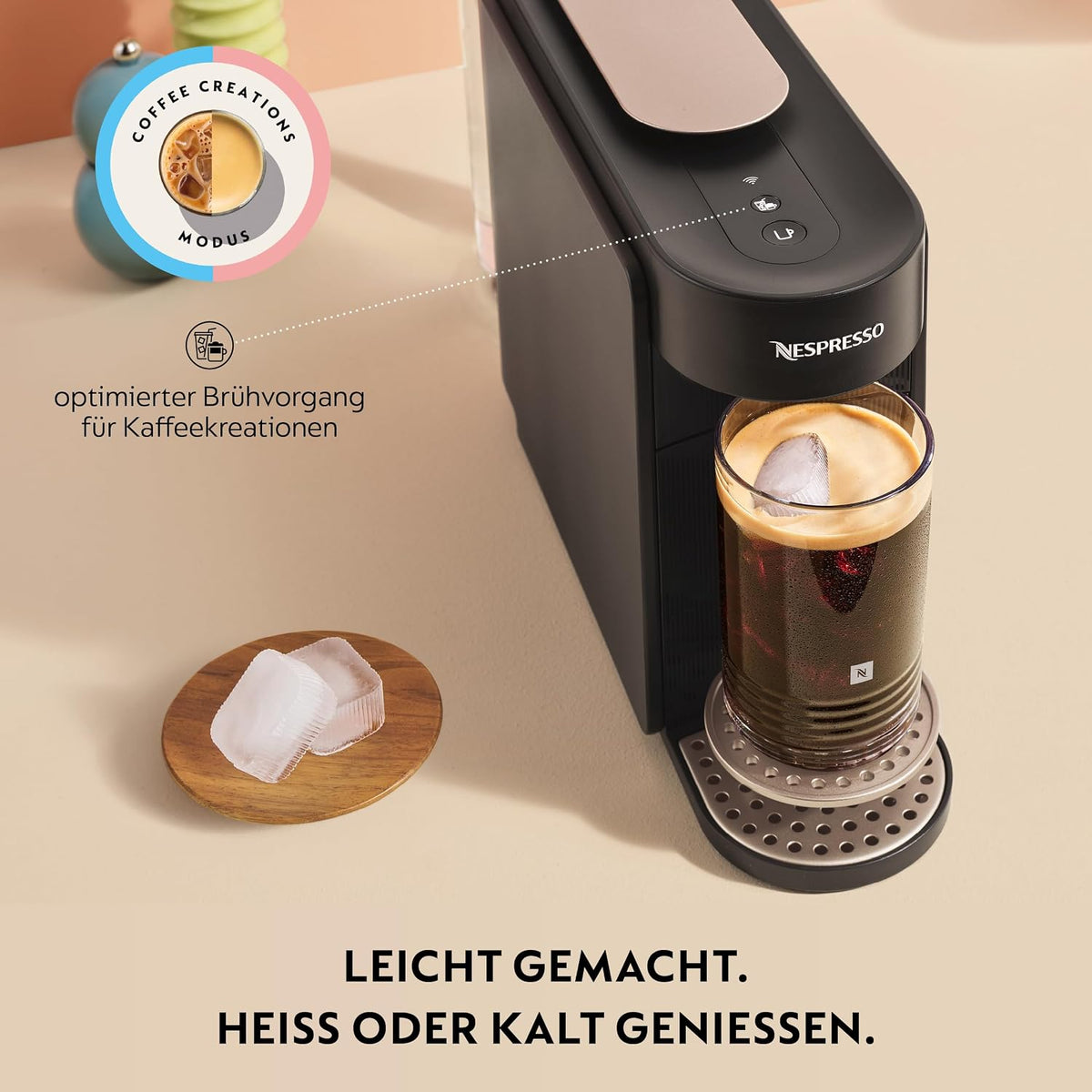 NESPRESSO KRUPS Vertuo Up Schwarz Kapselmaschine XN9408