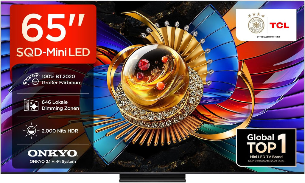 TCL 65Q7D Pro SQD-Mini LED 65 Zoll Fernseher, 4K Smart TV, Google TV